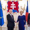 Prezident Petr Pavel na první oficiální zahraniční cestě, na Slovensko, prezidentka Zuzana Čaputová