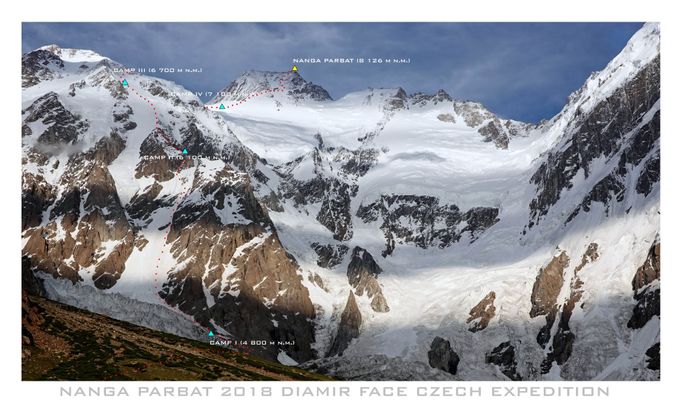 Nanga Parbat (8125 metrů) klasickou výstupovou cestou