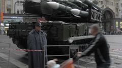 Příprava na vojenskou přehlídku 9. května v Moskvě