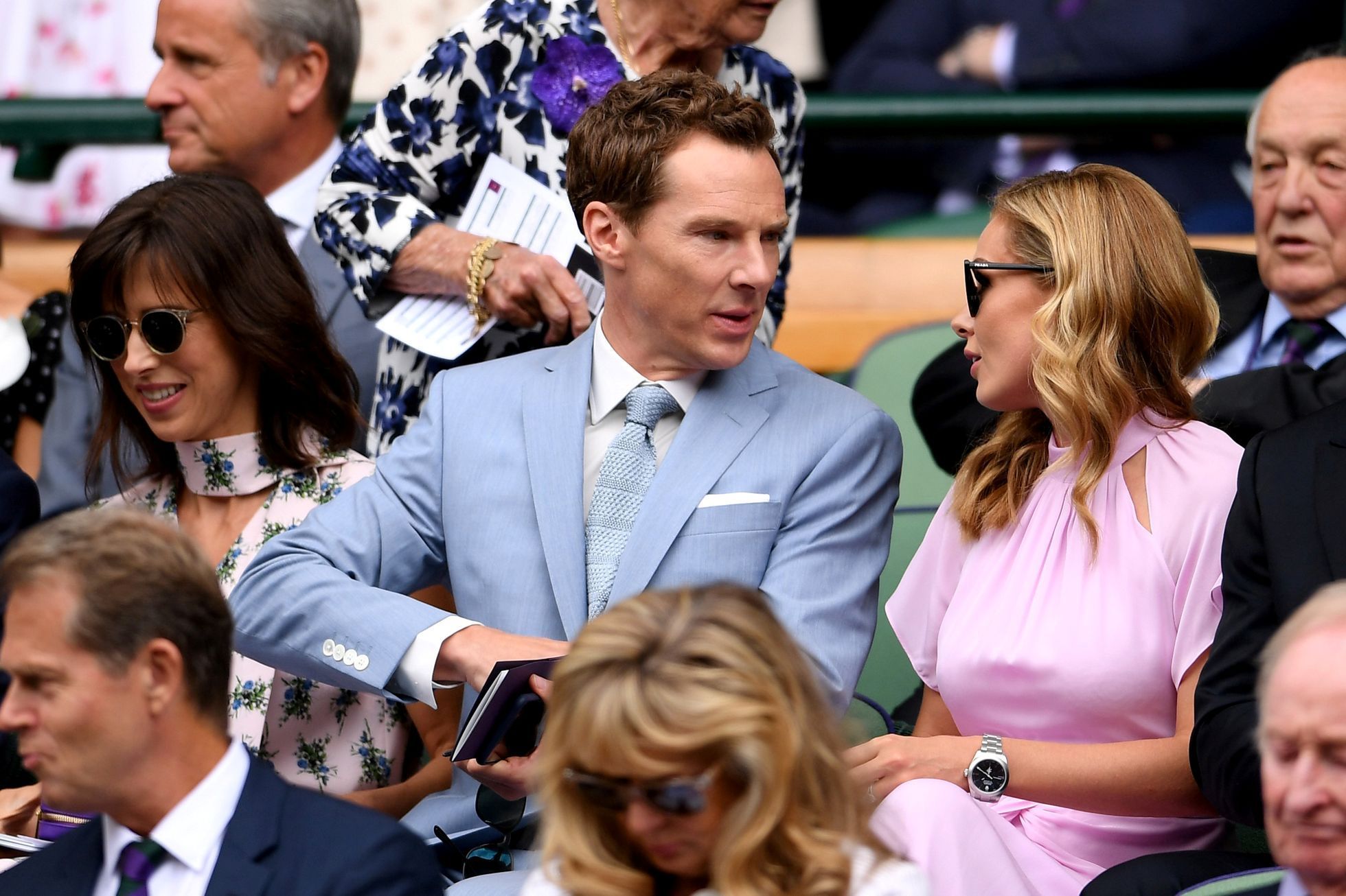 Finále Wimbledonu 2019: Benedict Cumberbatch, Katherine Jenkinsová