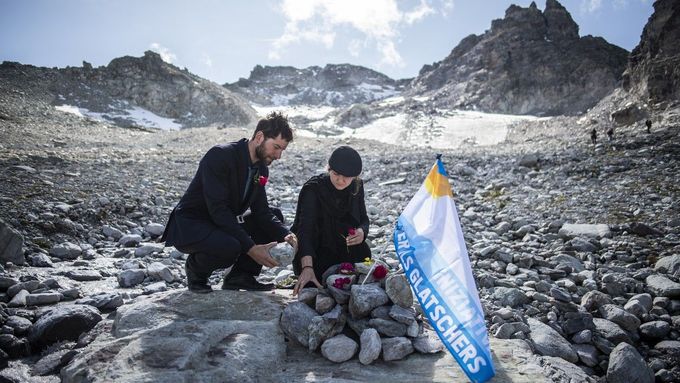 Tryznu za zmizelý ledovec Pizol uspořádala švýcarská asociace za klimatickou ochranu.