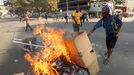 Povolební protesty v Harare v Zimbabwe. 1. 8. 2018