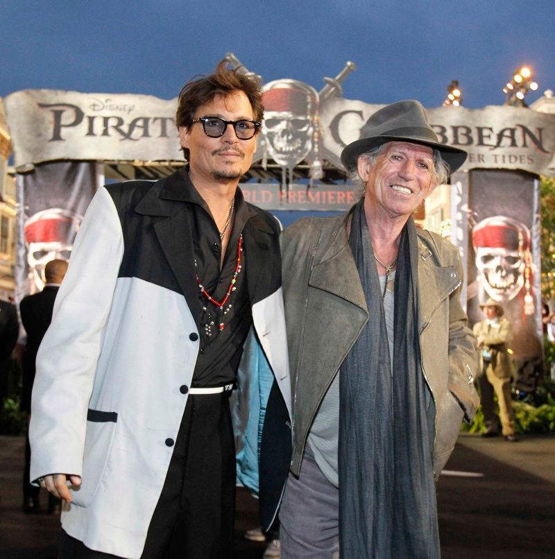 Premiéra filmu Piráti z Karibiku - Johnny Depp a Keith Richards