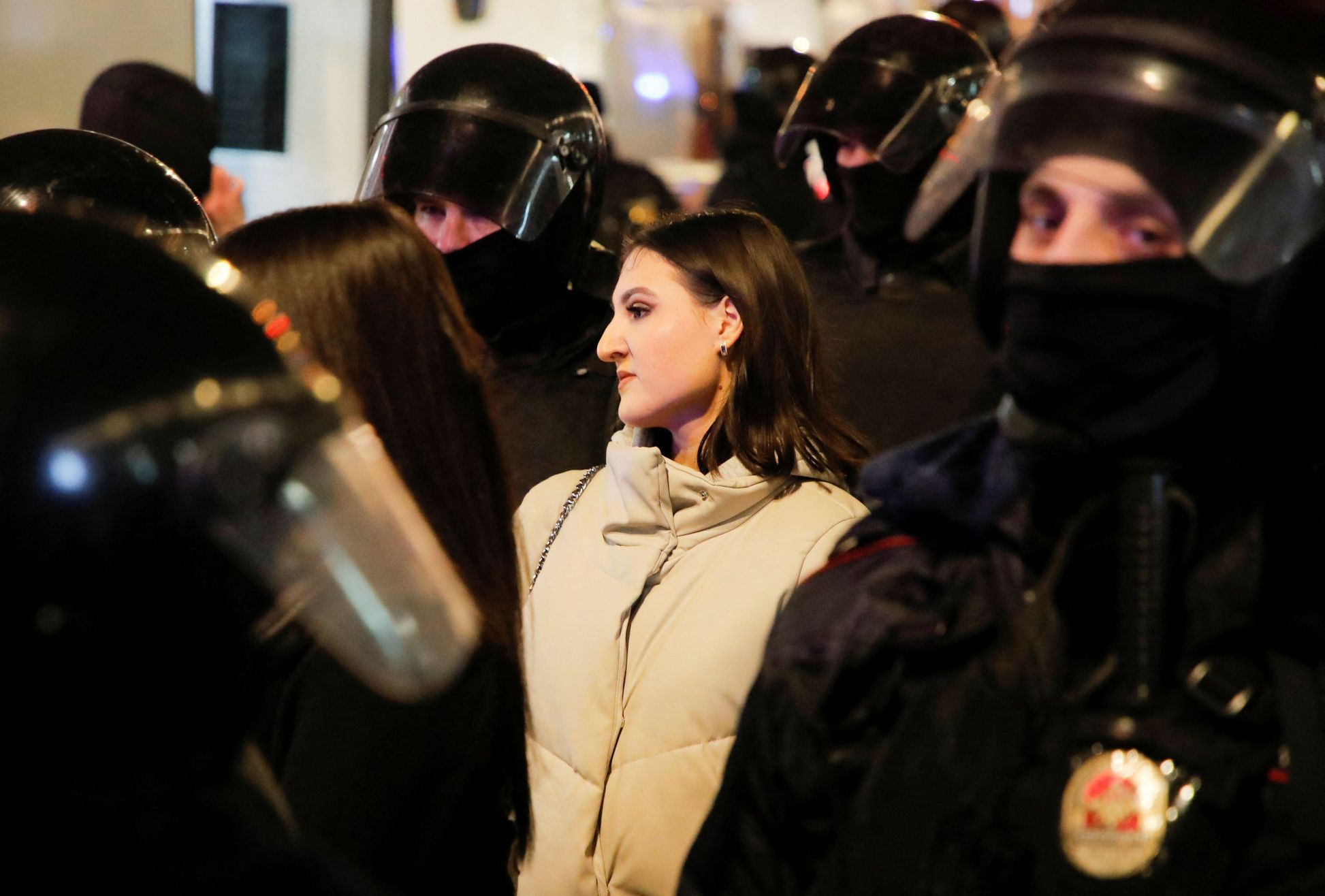 Rusko Ukrajina Petrohrad demonstrace zatýkání protest