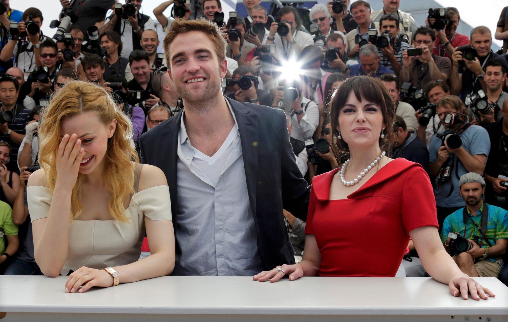 Sarah Gadon, Robert Pattinson and Emily Hampshire