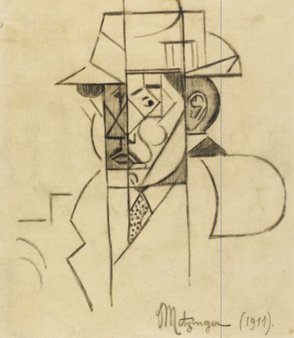 Jean Metzinger: Studie k portrétu Alberta Gleizese (1911).