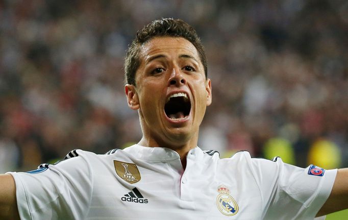 Javier Hernández se raduje z branky Realu Madrid