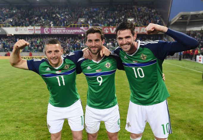 Conor Washington, William Grigg and Kyle Lafferty