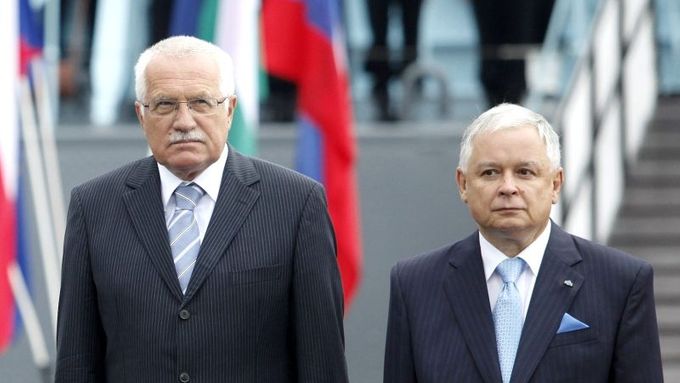 Český a polský prezident, odpůrci Lisabonu. Snímek pochází se setkání v půli záři v polské Gdyni.