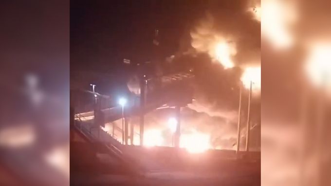 V noci bylo terčem útoku ruské vlakové nádraží v Salsku v Rostovské oblasti