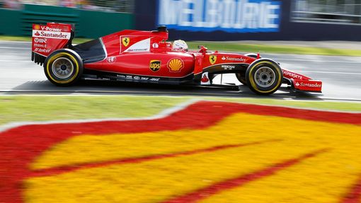 Ferrari Formula One driver Sebastian Vettel of Germany drives during the qualifying session of the Australian F1 Grand Prix at the Albert Par