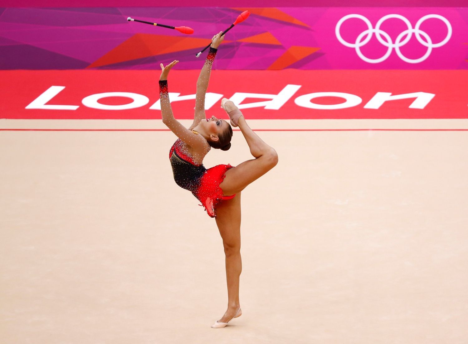Moderní gymnastika na OH 2012 v Londýně.