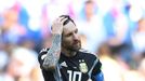 Zklamaný Lionel Messi po zápase Argentina - Island na MS 2018