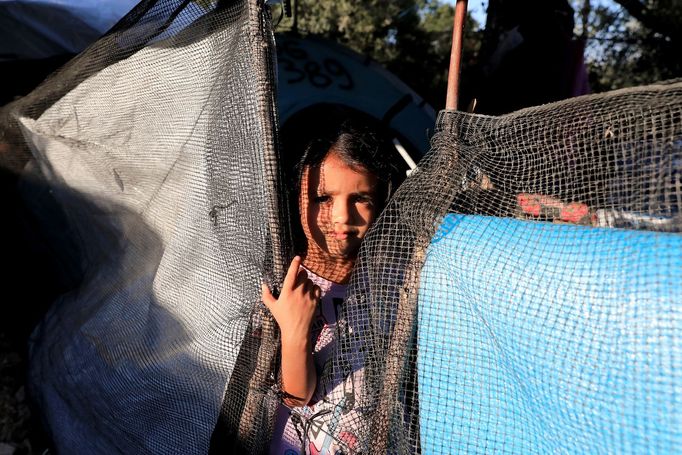 Život migrantů na řeckém ostrově Lesbos. Září 2018.