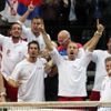 Davis Cup: Česko - Srbsko (radost Srbů)