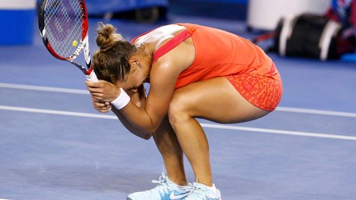 Barbora Záhlavová-Strýcová v utkání druhého kola Australian Open 2014