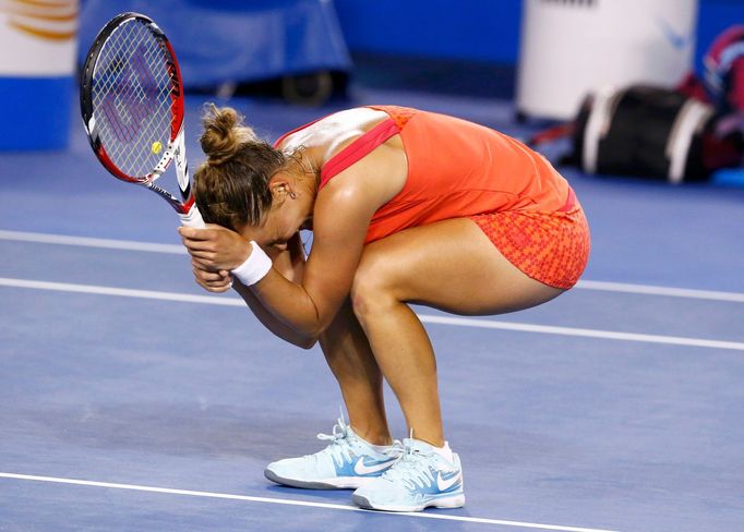 Barbora Záhlavová-Strýcová v utkání druhého kola Australian Open 2014