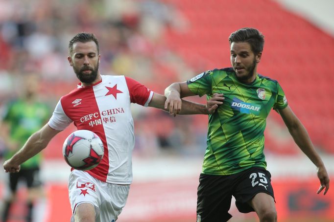 HET liga: Slavia - Plzeň, Josef Hušbauer, Aleš Čermák