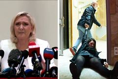 Surový incident na mítinku Le Penové. Nacionalistku dohánějí vřelé vztahy s Putinem