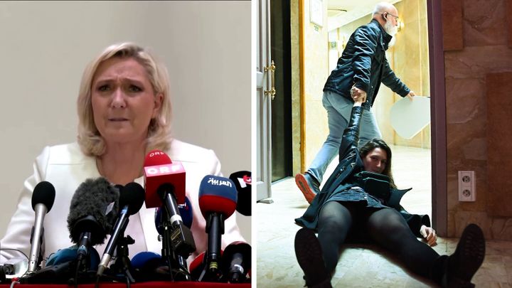 Surový incident na mítinku Le Penové. Nacionalistku dohánějí vřelé vztahy s Putinem; Zdroj foto: Reuters