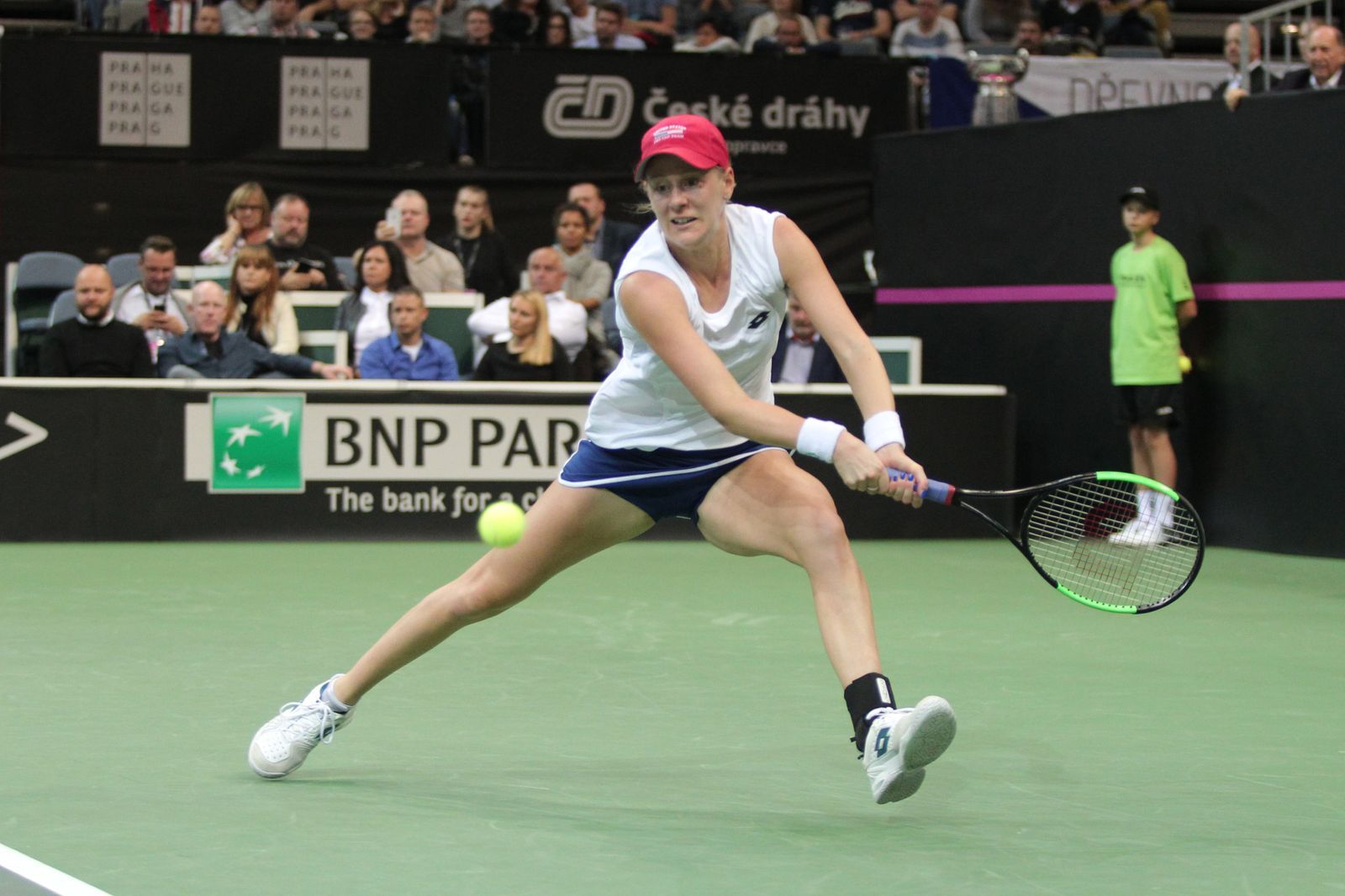 Alison Riskeová ve finále Fed Cupu 2018 Česko - USA