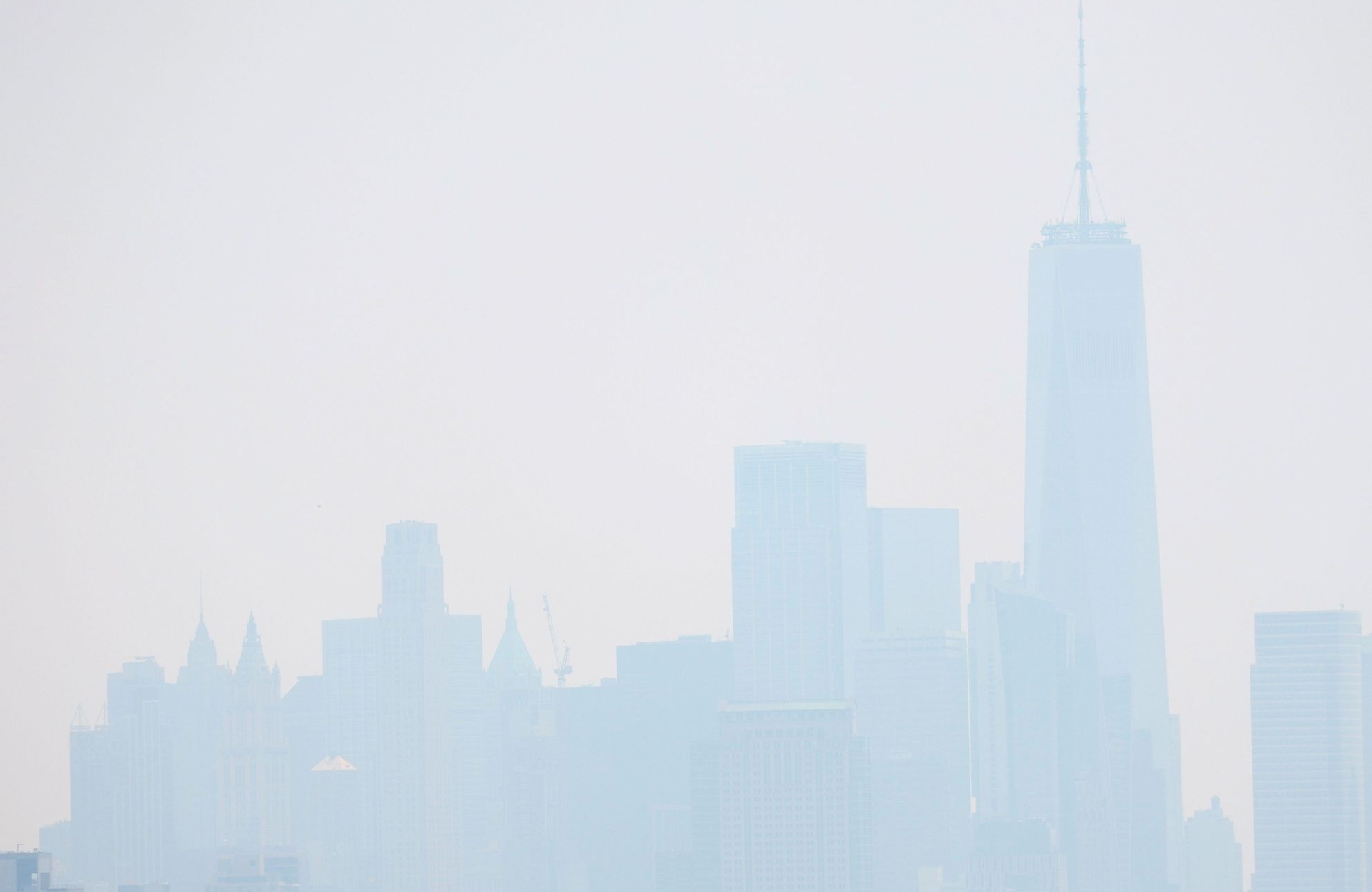 New York USA smog kouř požáry