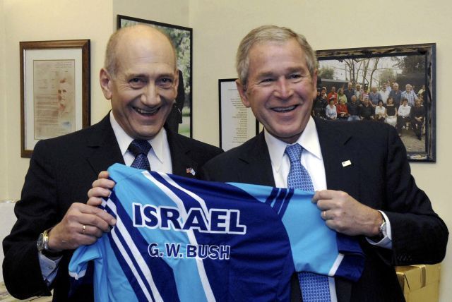 Izrael USA Bush Olmert