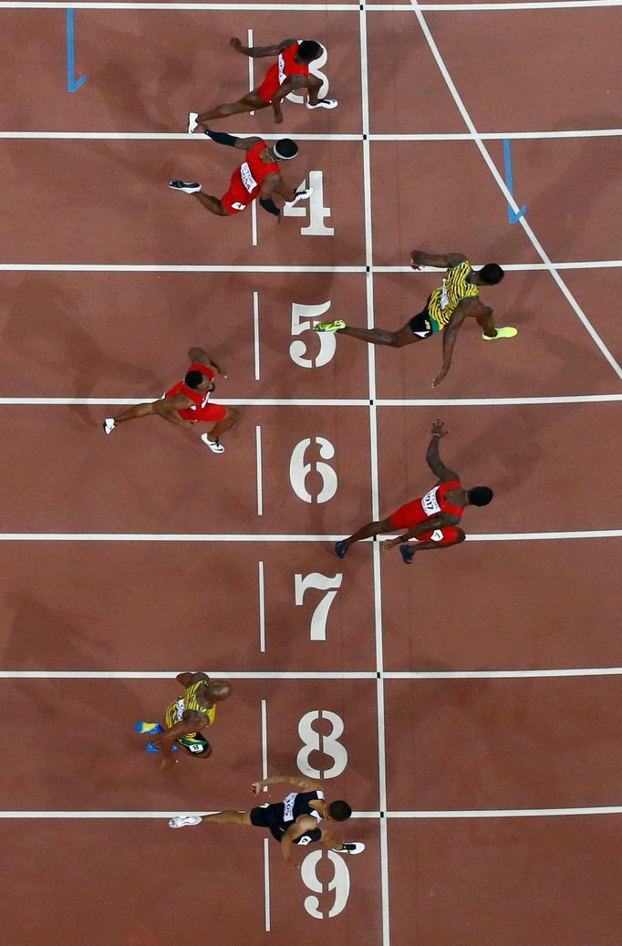 MS v atletice 2015 - neděle 23. srpna (finále běhu na 100 m - Bolt a Gatlin)