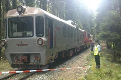 Na Pelhřimovsku se na úzkokolejce srazily vlaky. Devět lidí je zraněných, škoda 800 tisíc