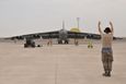 Strategické bombardéry B-52 startují do operací proti Islámskému státu ze základny v Kataru.