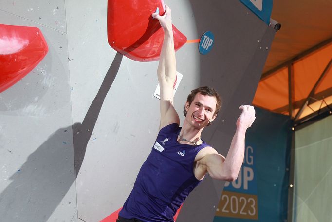 Světový pohár v boulderingu v Praze 2023 (Adam Ondra)