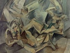 Jedno z dříve zabavených uměleckých děl - kubistický obraz Emila Filly Dvě ženy z roku 1913.
