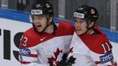 MS 2016, Kanada-USA: Brendan Gallagher (11) a Sam Reinhart slaví gól