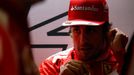 Ferrari Formula One driver Fernando Alonso of Spain prepares before the third practice session of the Chinese F1 Grand Prix at the Shanghai International circuit, April 1