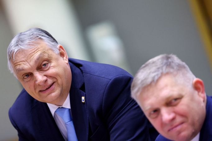 Premiéři Maďarska a Slovenska Viktor Orbán a Robert Fico na snímku z března 2024.