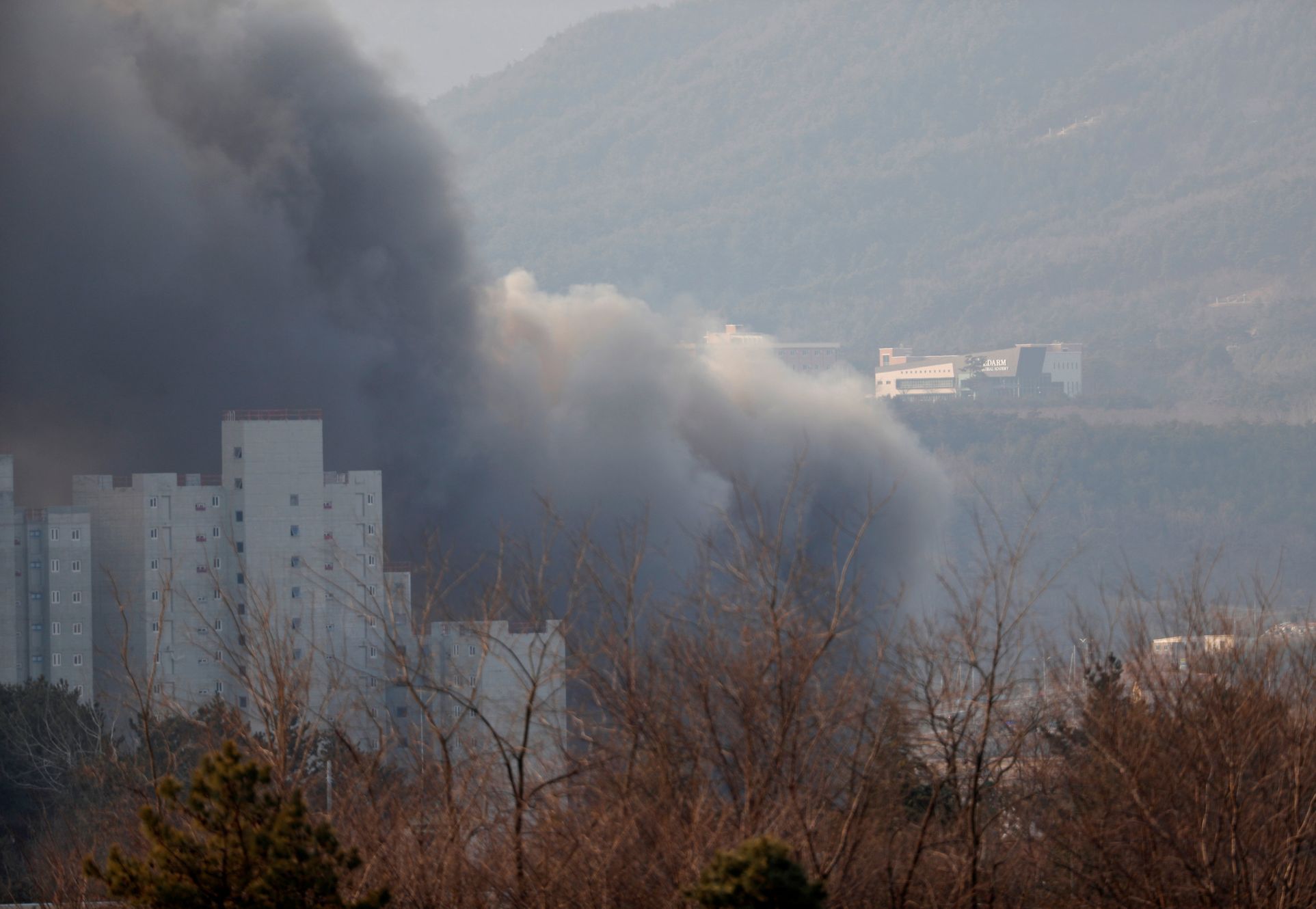 OH 2018, Pchjongčchang, požár u olympijské vesnice