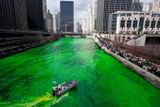 Jeden den v roce se řeka Chicago zbarví na zeleno. Vždy, když se slaví den Sv. Patrika - 11. března 2006