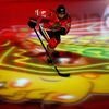 Blackhawks Michael Frolik skates out onto the ice and over h