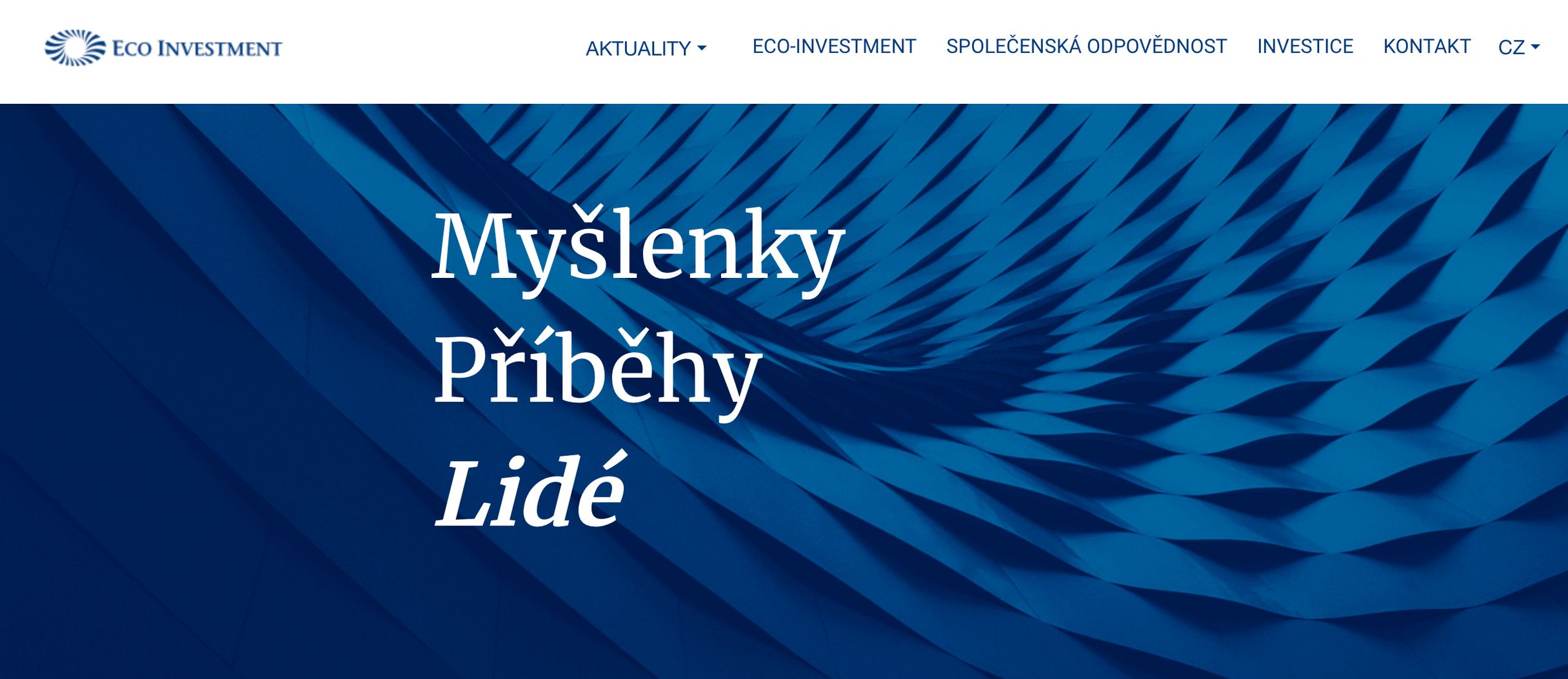 Web společnosti Eco-Investment, kterou vlastní původem slovenský miliardář Milan Fiľo.