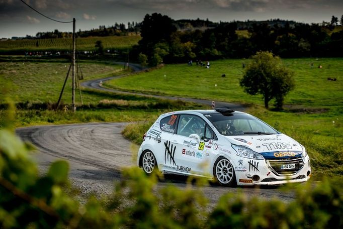 Dominik Brož v Peugeotu na Rallye Pačejov 2021