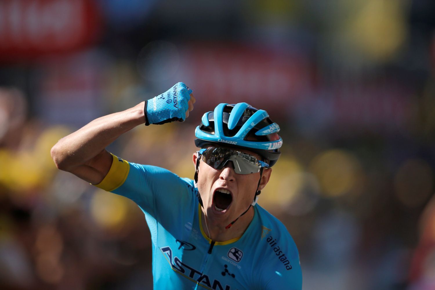 Magnus Cort Nielsen slaví vítězství ve 15. etapě Tour de France 2018