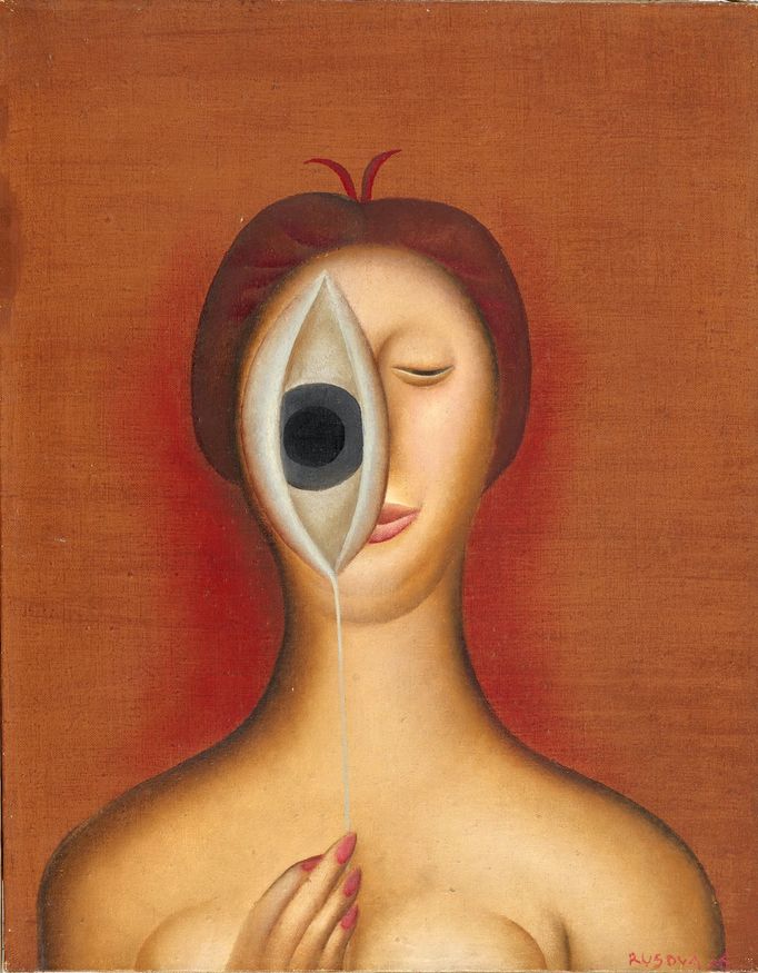 Zdenka Rusová: Figura II, 1966, olej na plátně.