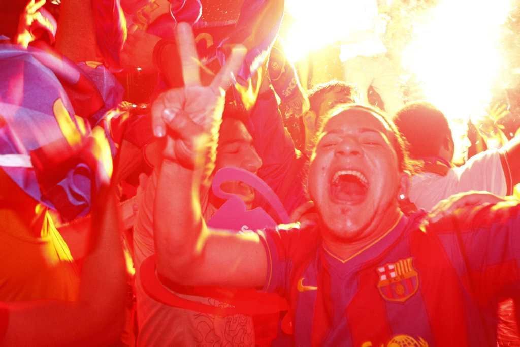 Finále LM Manchester - Barcelona: fanoušci