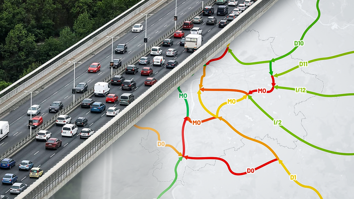 Těmto úsekům se vyplatí vyhnout. Spočítali jsme, kde jsou v Praze největší kolony; Zdroj foto: Aktuálně.cz