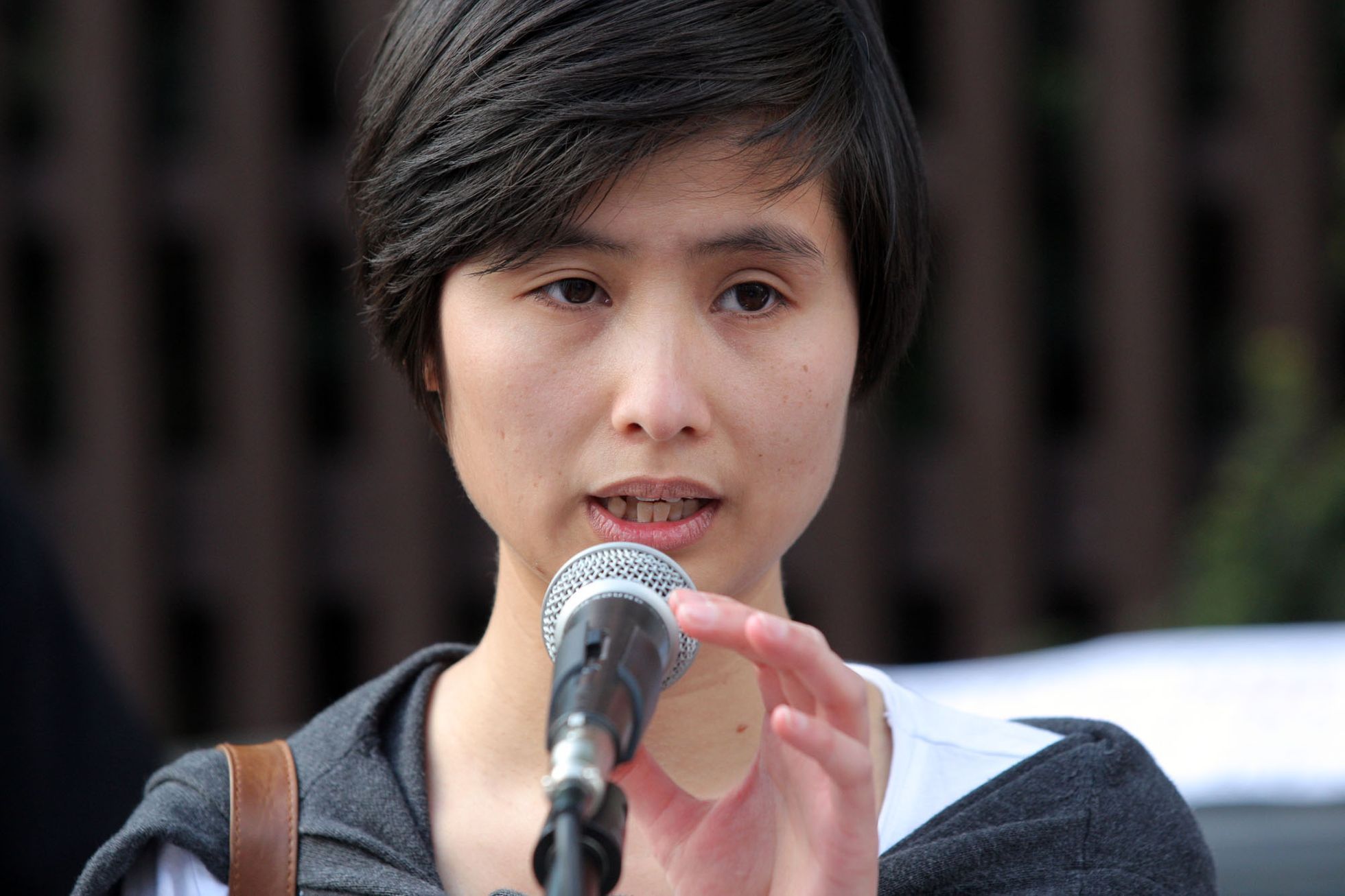 Vietnamci protestují před svou ambasádou v Praze