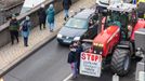 Protest části zemědělců s traktory v Praze na magistrále a před ministerstvem zemědělství, 19. 2. 2024.