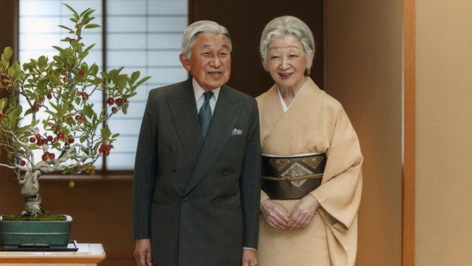 Japonský císař Akihito se svou ženou Mičiko.