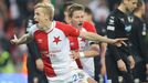 EPL, Slavia-Plzeň: Michal Frydrych slaví vítězný gól Salvie