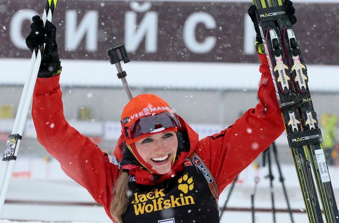 Gabriela Soukalová při SP v Chanty-Mansijsku 2013