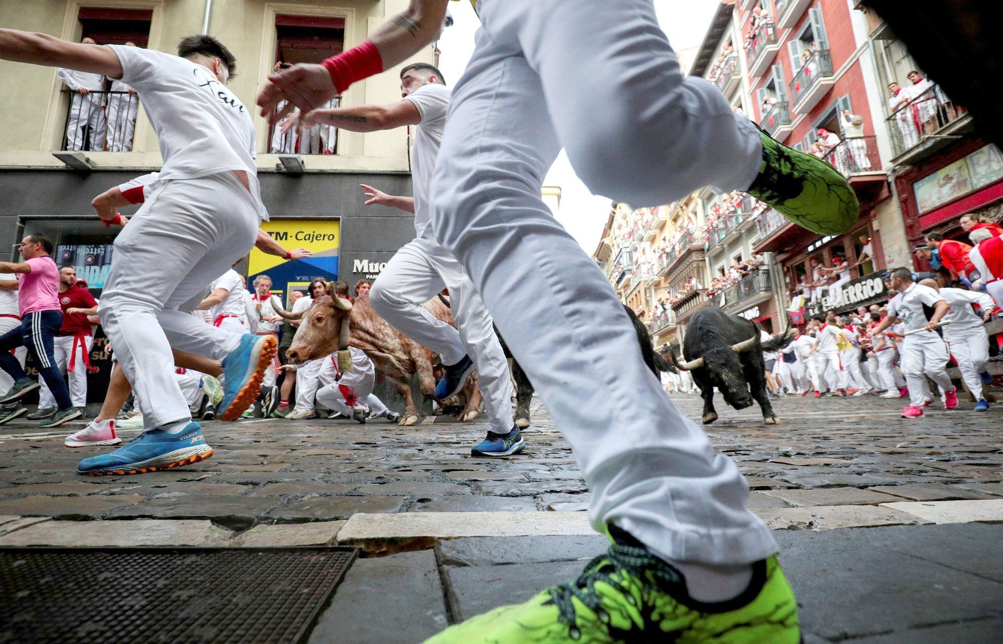 Španělsko, Pamplona, San Fermin, bejci